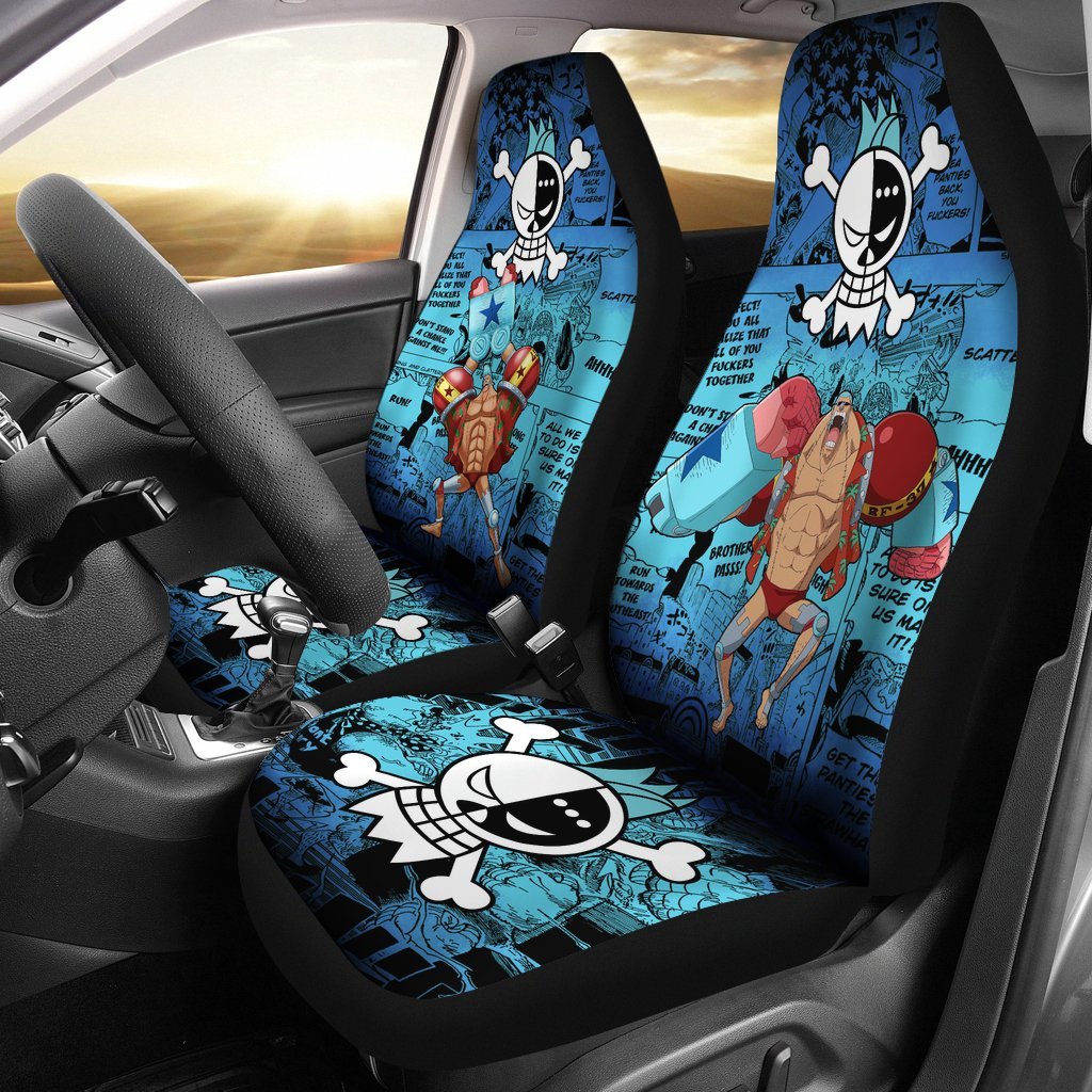 One Piece Manga Mixed Anime Franky Car Seat Covers-Gear Wanta