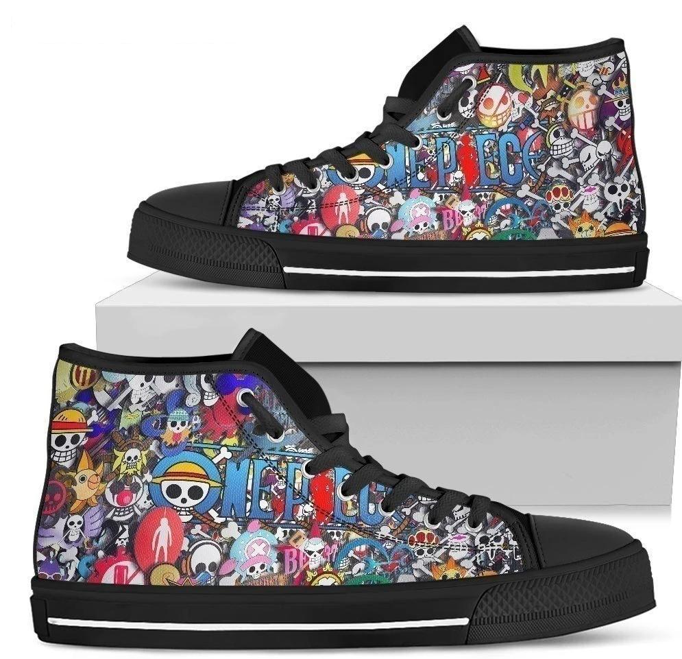 One Piece Symbol High Top Sneakers Fan Anime Gift Idea NH09-Gear Wanta