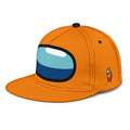 Orange Snapback Hat Crewmate Among Us Funny Gift Idea-Gear Wanta