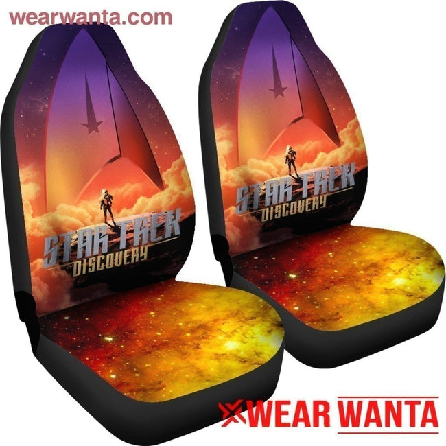 Orange Star Trek Space Ship Discovery Car Seat Covers-Gear Wanta