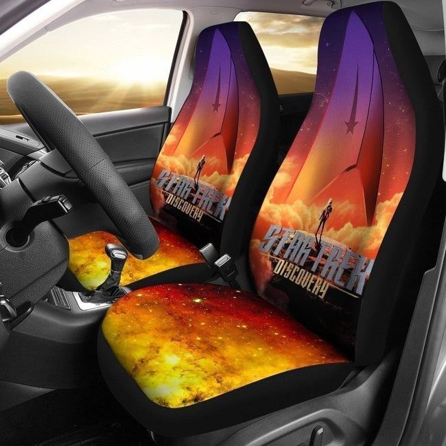 Orange Star Trek Space Ship Discovery Car Seat Covers-Gear Wanta