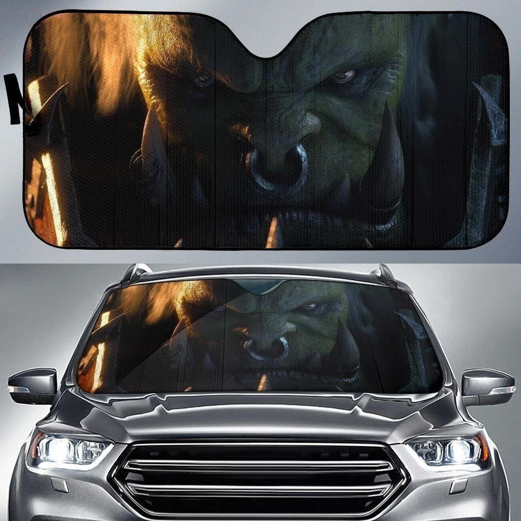 Orc Face Warcraft Car Sun Shade-Gear Wanta