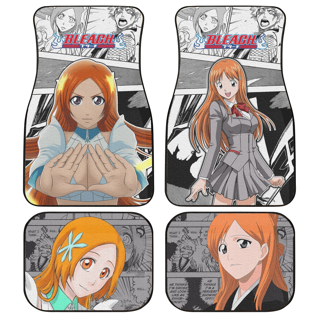 Orihime Inoue Car Floor Mats Custom Bankai Style Bleach Manga Mix Anime Car Accessories-Gear Wanta