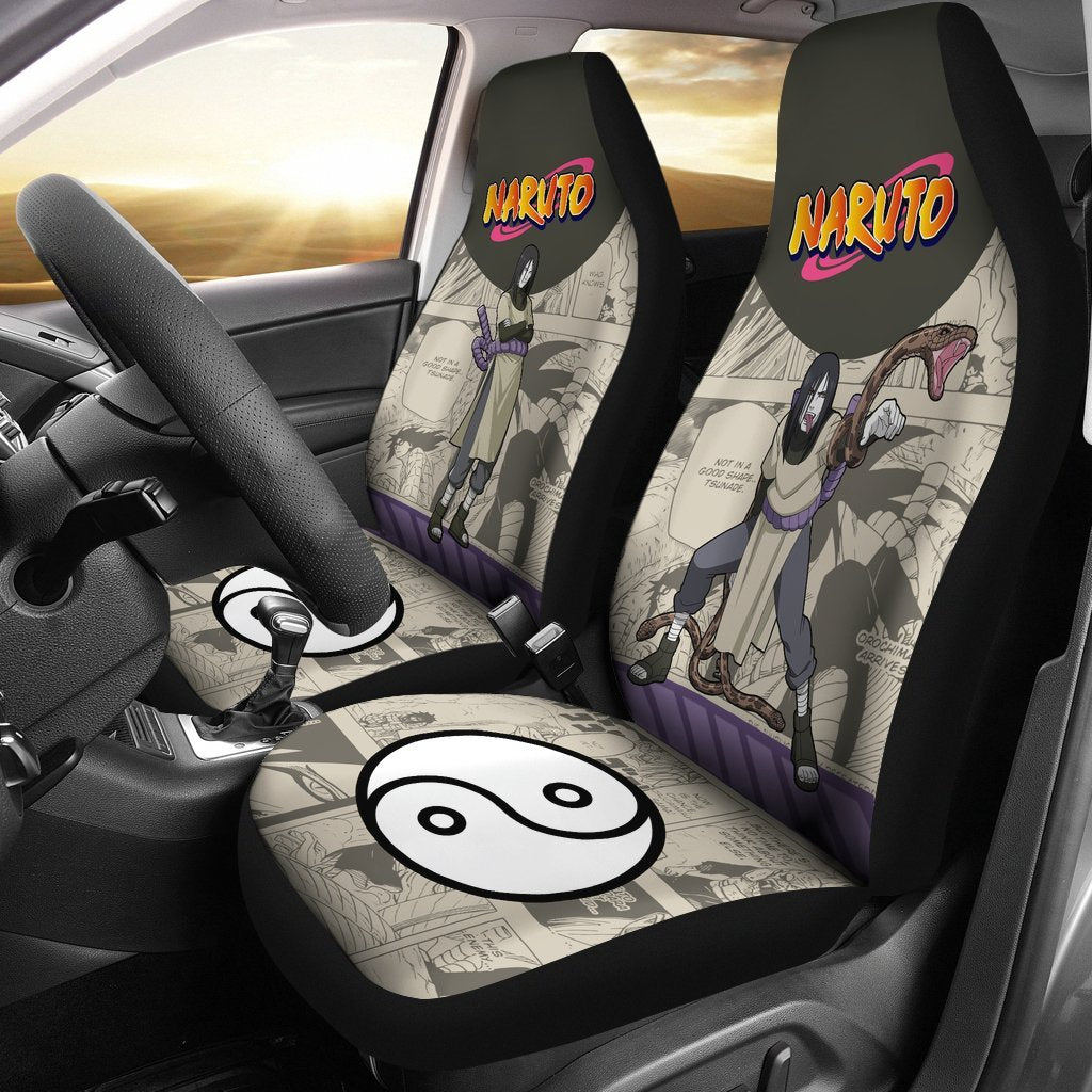 Orochimaru Car Seat Covers NRT Anime Car Accessories-Gear Wanta