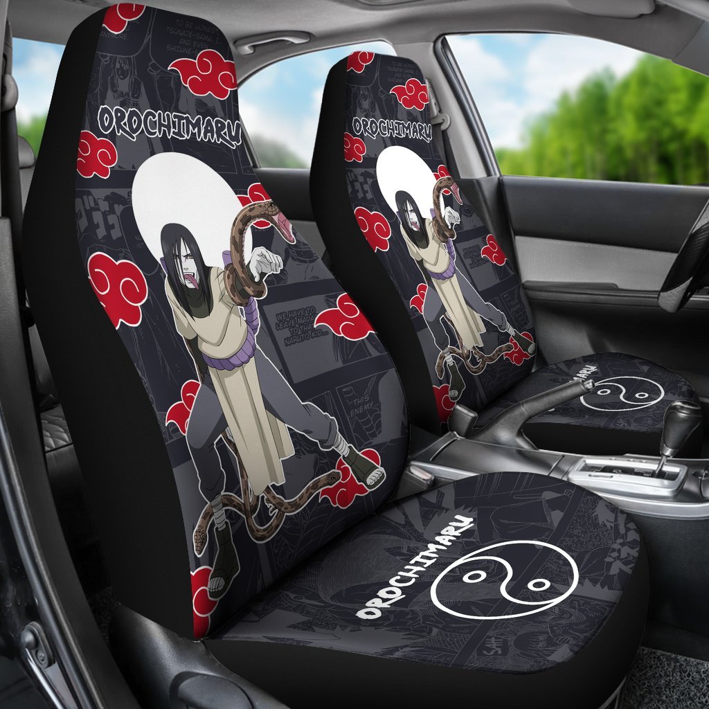 Orochimaru NRT Akatsuki Members Car Seat Covers Custom Anime Car Accessories-Gear Wanta