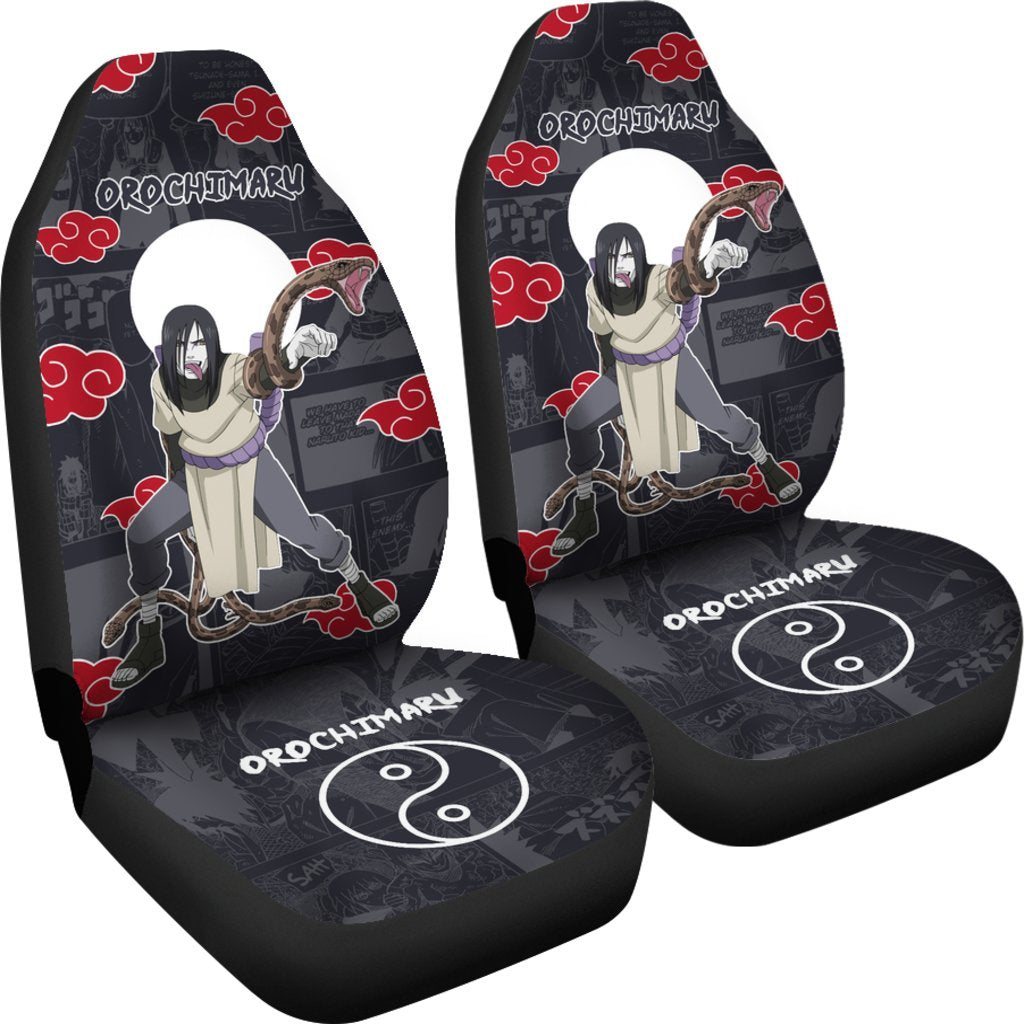 Orochimaru NRT Akatsuki Members Car Seat Covers Custom Anime Car Accessories-Gear Wanta