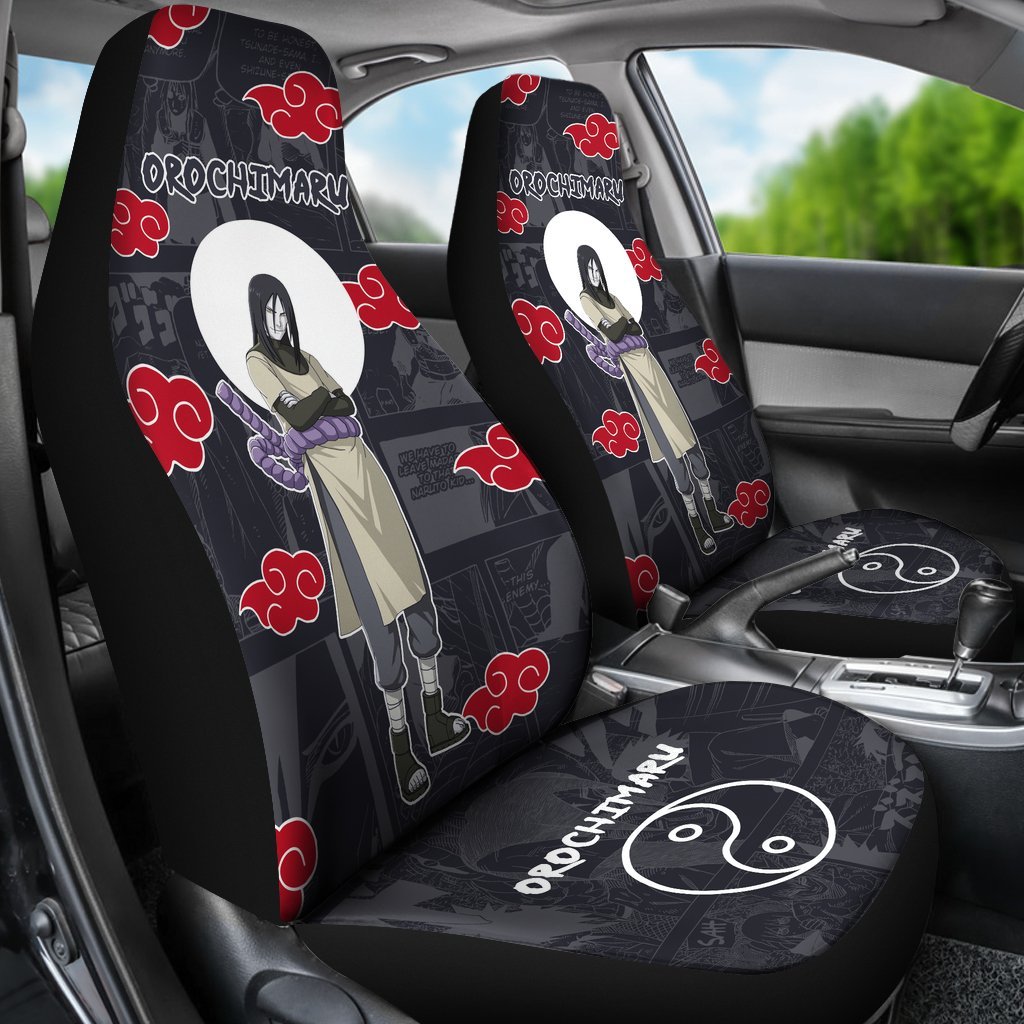 Orochimaru NRT Akatsuki Members Car Seat Covers For Cool Fan Anime-Gear Wanta