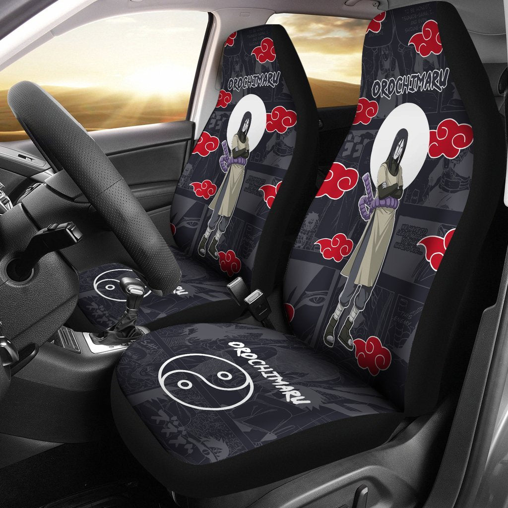 Orochimaru NRT Akatsuki Members Car Seat Covers For Cool Fan Anime-Gear Wanta