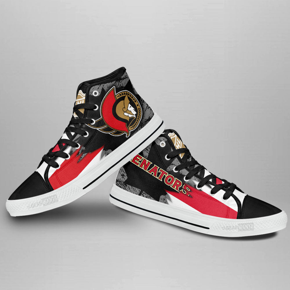 Ottawa Senators High Top Shoes Custom Canadian Maple Sneakers-Gear Wanta