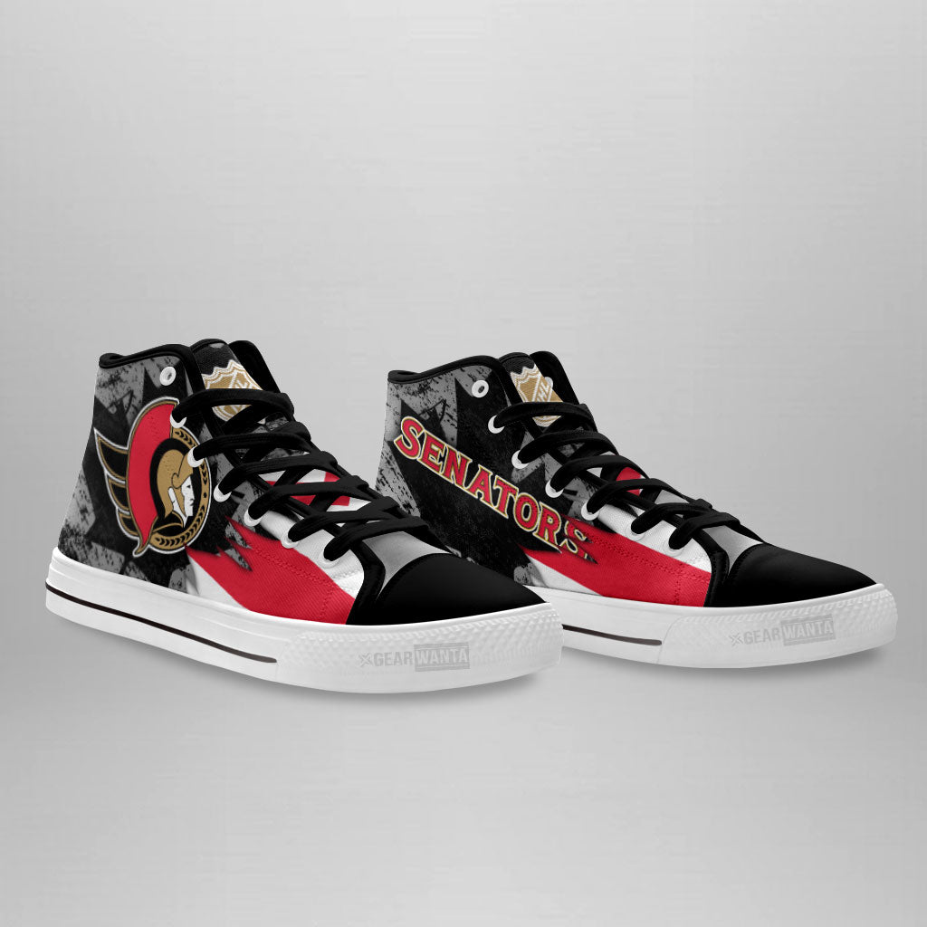 Ottawa Senators High Top Shoes Custom Canadian Maple Sneakers-Gear Wanta