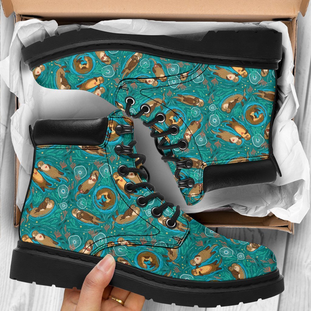 otter gear Otter Boots Animal Custom Shoes Funny For Otter Lover
