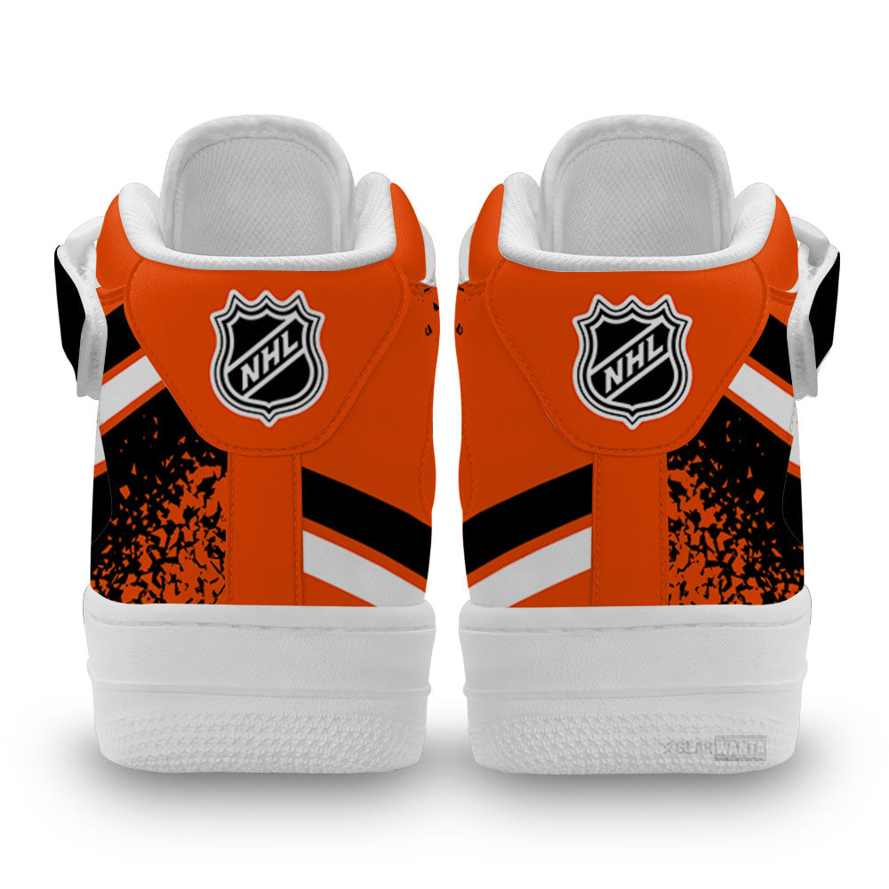 P Flyers Air Mid Shoes Custom Hockey Sneakers Fans-Gear Wanta