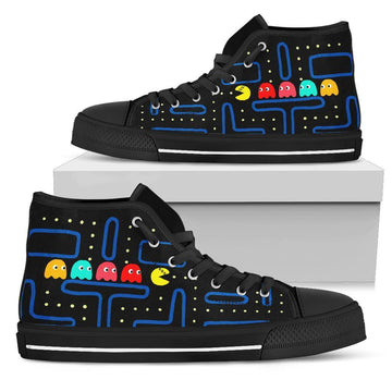 Pac-Man Sneakers Custom High Top Shoes Shoes Funny Gifts Idea-Gear Wanta