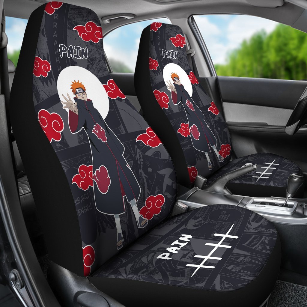 Pain Uchiha NRT Akatsuki Members Car Seat Covers Custom Anime Car Accessories-Gear Wanta