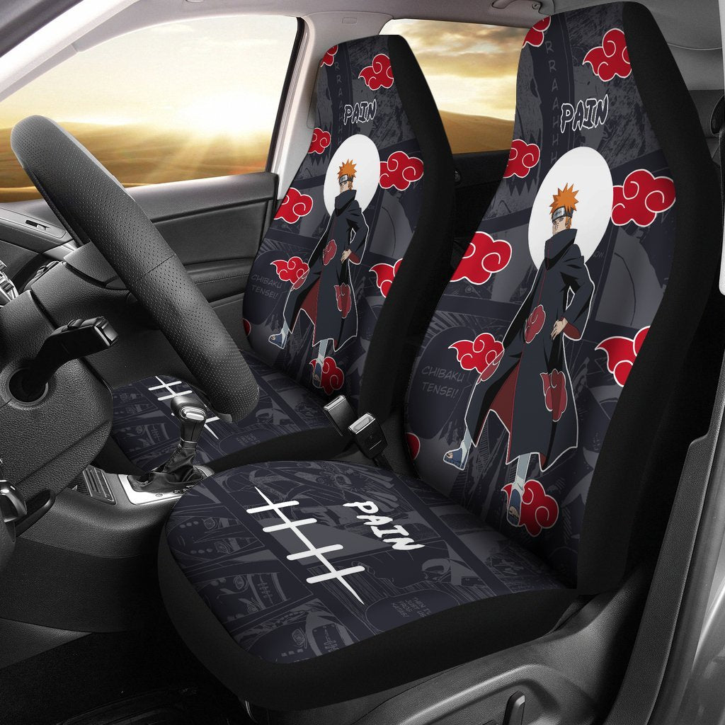 Pain Uchiha NRT Akatsuki Members Car Seat Covers For Cool Fan Anime-Gear Wanta