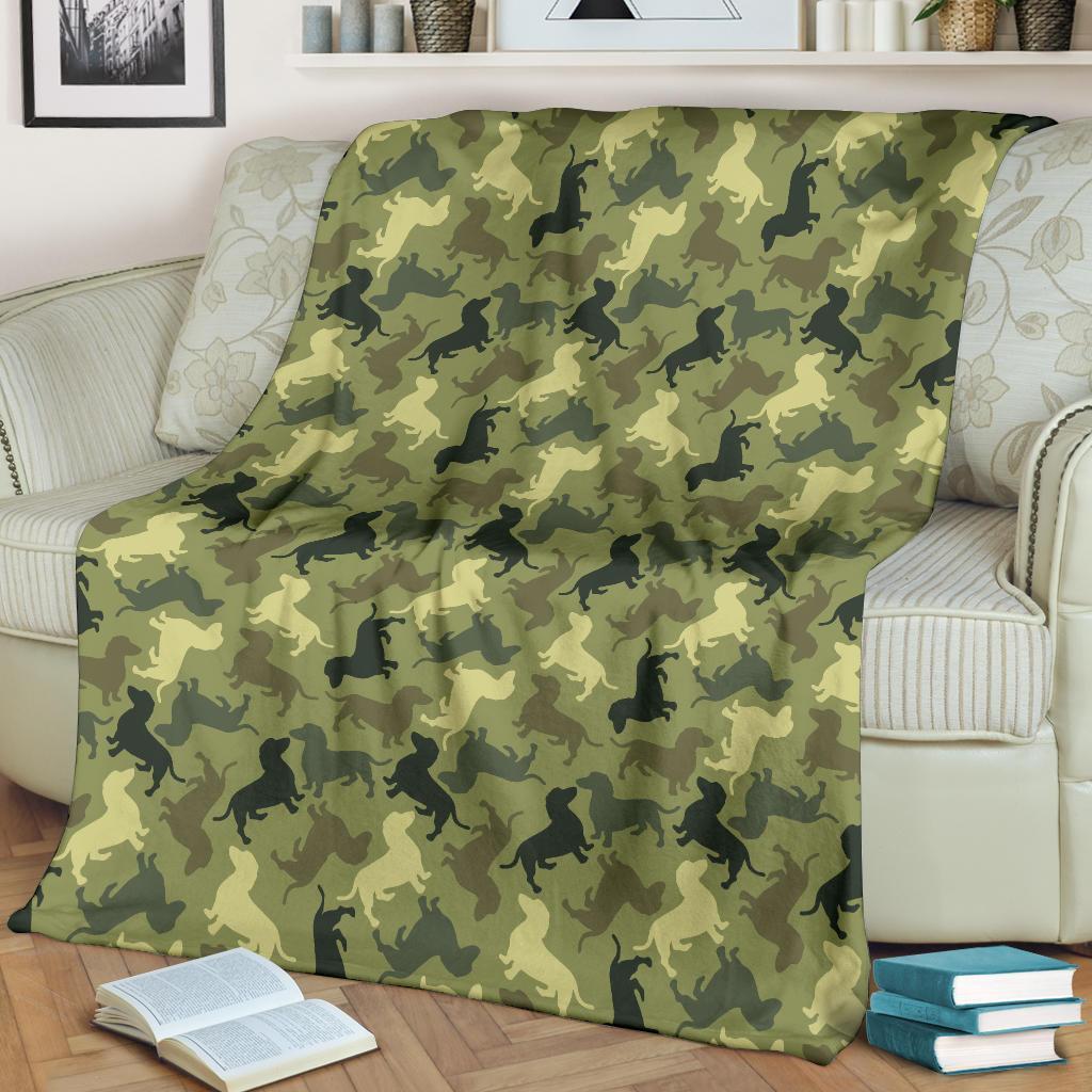Pattern Dachshund Fleece Blanket-Gear Wanta