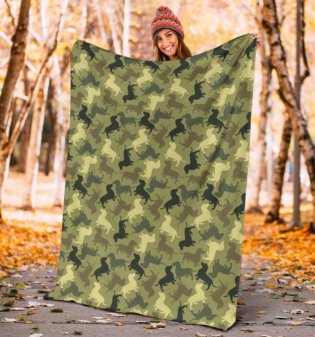 Pattern Dachshund Fleece Blanket-Gear Wanta