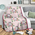 Pattern Floral Cat Fleece Blanket For Cat Lover-Gear Wanta