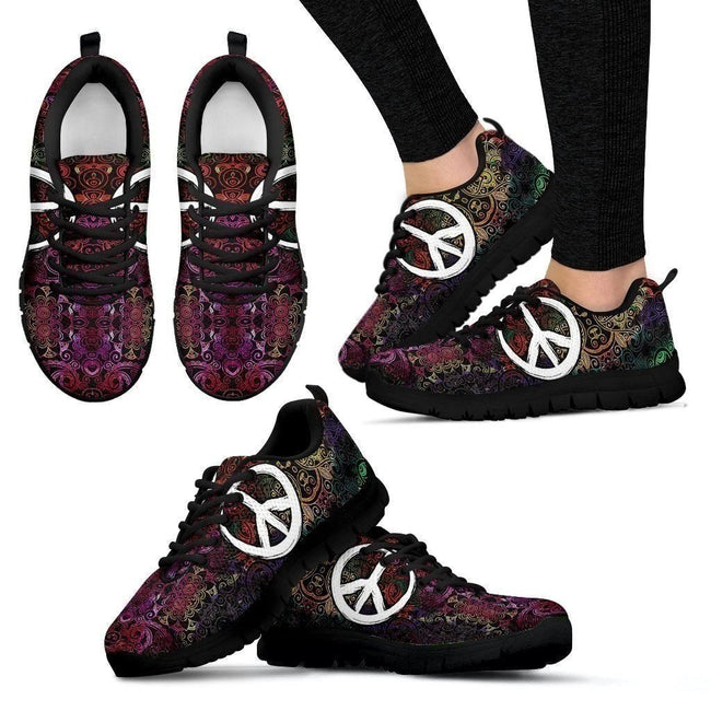 Peace Mandala Yoga Lover Women's Sneakers-Gear Wanta