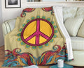 Peace Symbol Blanket Custom Hippie Home Decoration-Gear Wanta