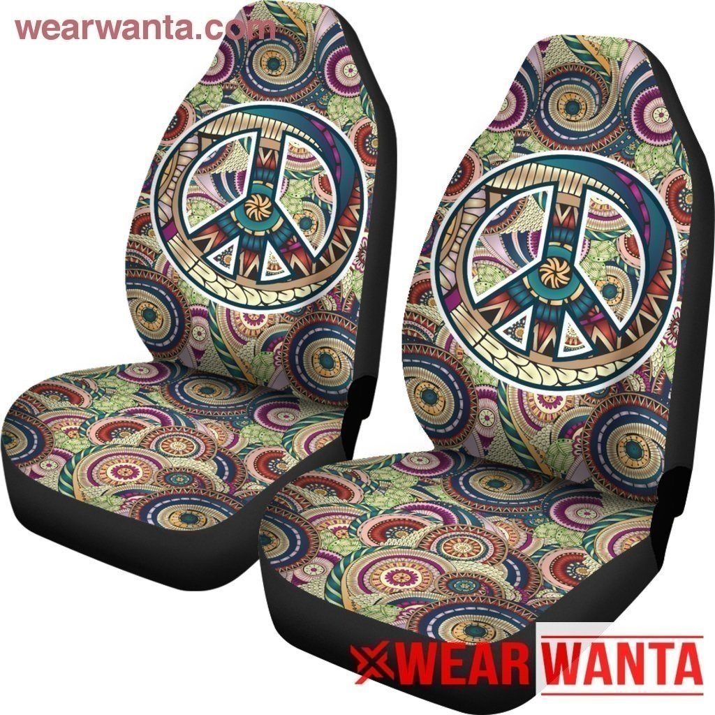 Peace Symbol Hippie Car Seat Covers NH09-Gear Wanta