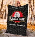 Peekapoo Dog Fleece Blanket Jurassic Bark Mixed Breed Dog-Gear Wanta