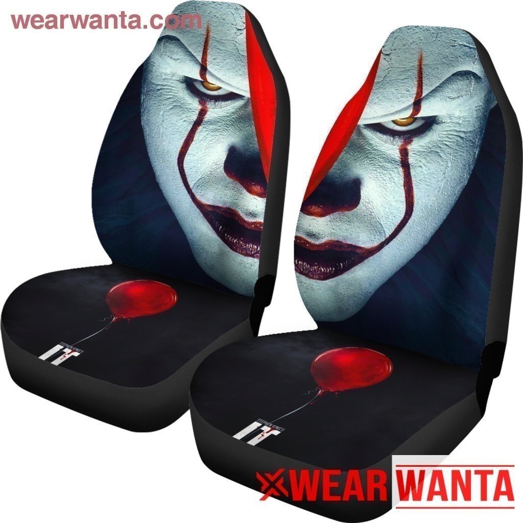 Pennywise Face IT Car Seat Covers Horror NH09-Gear Wanta