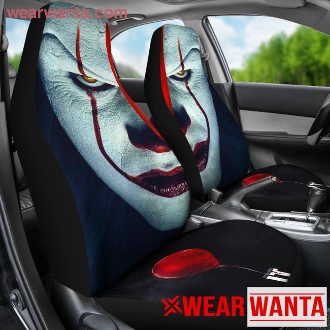 Pennywise Face IT Car Seat Covers Horror NH09-Gear Wanta