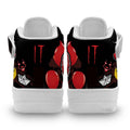 Pennywise IT Face Shoes Custom Air Mid Sneakers Horror Fans-Gear Wanta