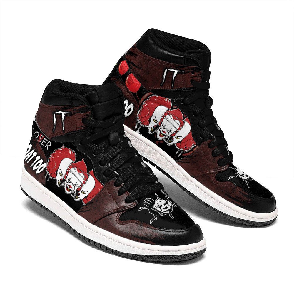 Pennywise IT Shoes Custom Horror Face Sneakers-Gear Wanta
