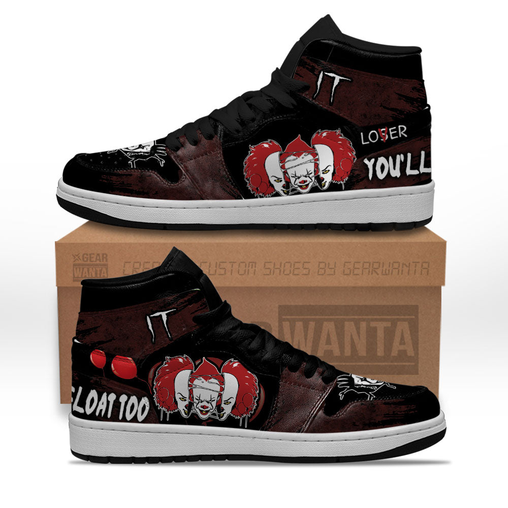 Pennywise IT Shoes Custom Horror Face Sneakers-Gear Wanta