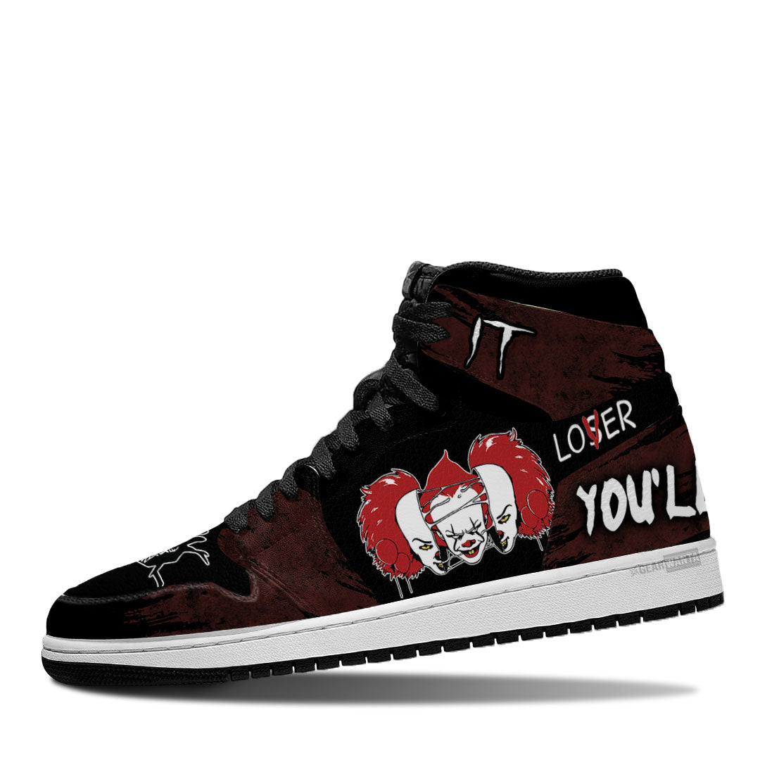 Pennywise IT Shoes Custom Horror Face Sneakers-Gear Wanta