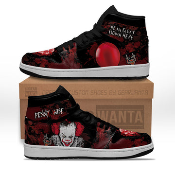 Pennywise IT Shoes Custom Horror Fans Sneakers-Gear Wanta