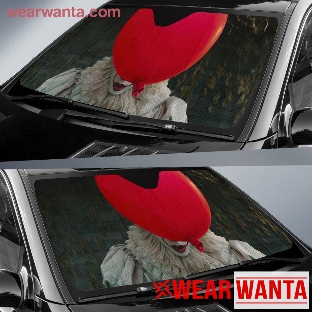 Pennywise Red Balloon Car Sun Shade Custom Idea-Gear Wanta