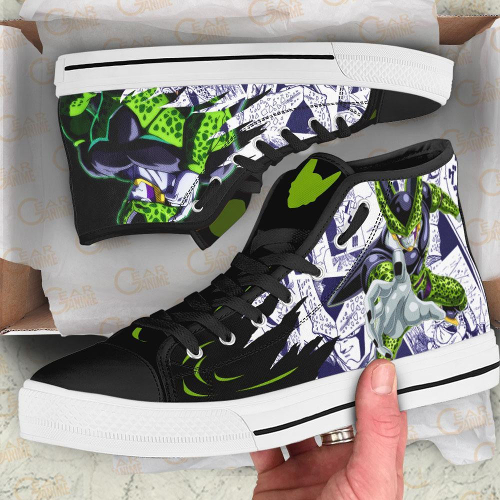 Perfect Cell High Top Shoes Custom Manga Anime Dragon Ball Sneakers-Gear Wanta