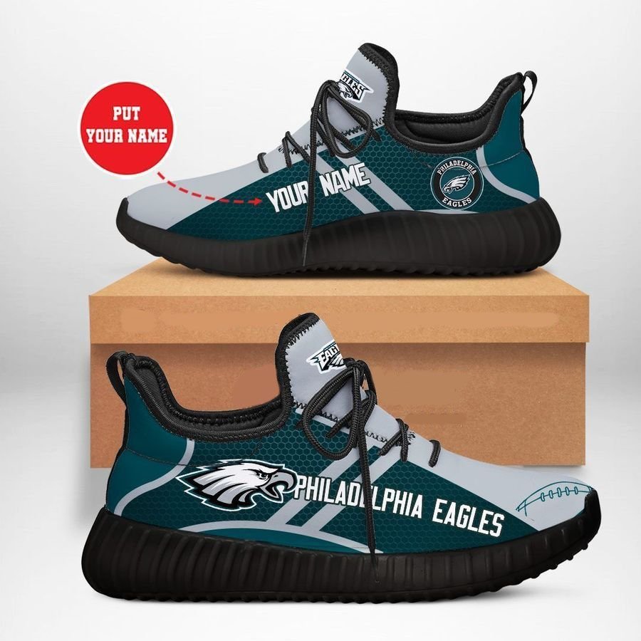 Philadelphia Eagles 3 Shoes Black Shoes Fan Gift Idea Run-Gear Wanta