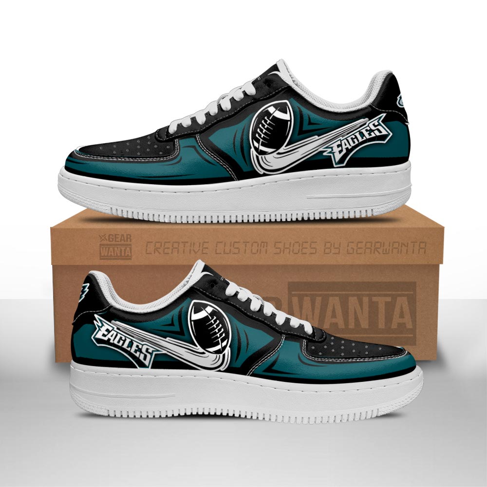 Philadelphia Eagles Air Sneakers Custom For Fans-Gear Wanta