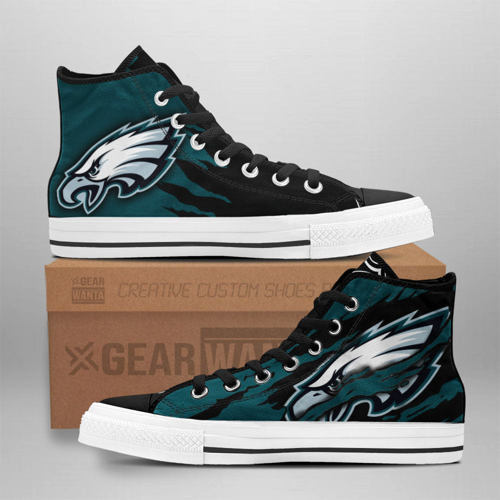 philadelphia eagles mens high top sneakers high top – uniqueadd