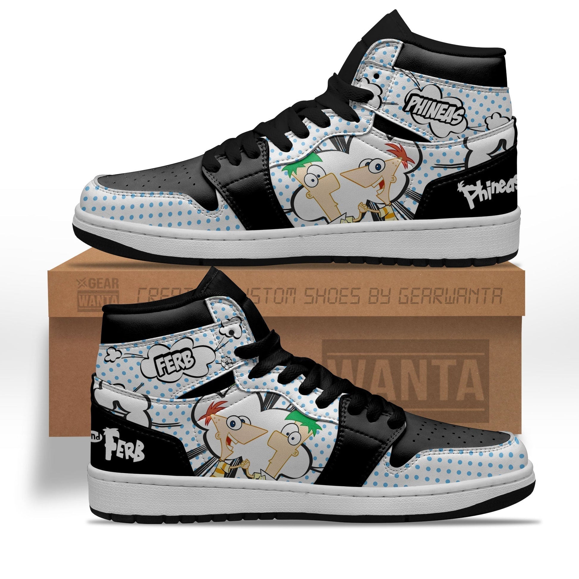 Phineas Flynn and Ferb Fletcher Sneakers Custom Shoes-Gear Wanta