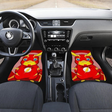 Pika Flash Car Floor Mats Funny Pika And Flash Mashup-Gear Wanta