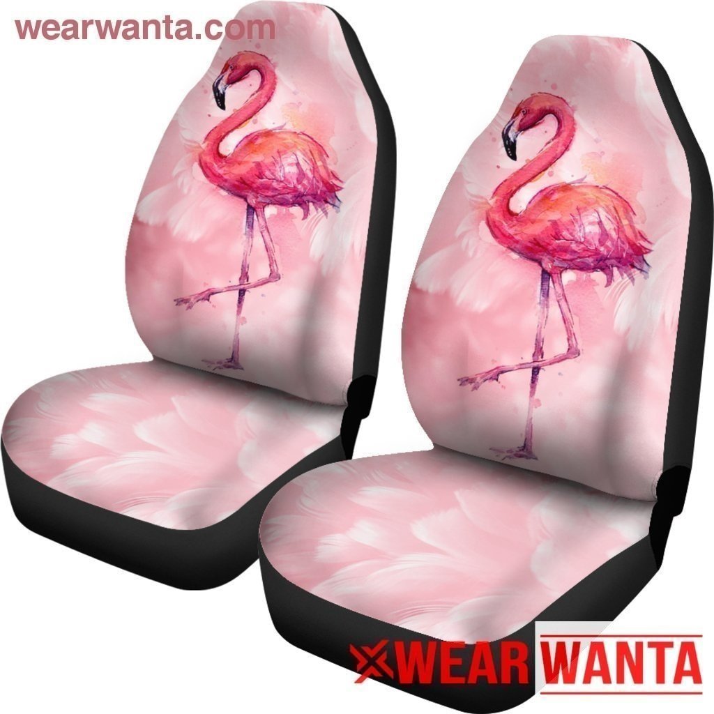 Pink Flamingo Car Seat Covers Custom Flamingo Car Decoration Gifts Idea-Gear Wanta