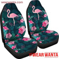 Pink Flamingo & Hibiscus Car Seat Covers-Gear Wanta