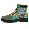 Pit Bull Dog Boots Shoes Funny Hippie Style-Gear Wanta