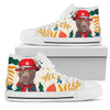Pit Bull Dog Sneakers Bully Women High Top Shoes Funny-Gear Wanta