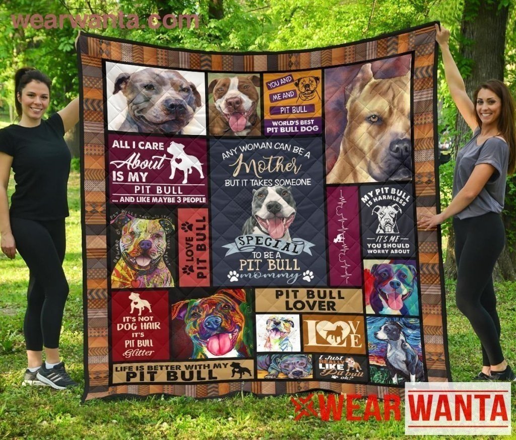 Pit Bull Mom Blanket Funny Gift Idea For Dog Lover-Gear Wanta