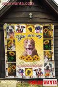 Pit Bull You Are My Sunshine Sunflower Blanket For Dog Lover-Gear Wanta