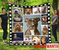 Pitbull Dog Quilt Blanket For Who Love Pitbull-Gear Wanta