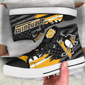 Pittsburgh Penguins High Top Shoes Custom American Flag Sneakers-Gear Wanta