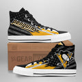 Pittsburgh Penguins High Top Shoes Custom American Flag Sneakers-Gear Wanta