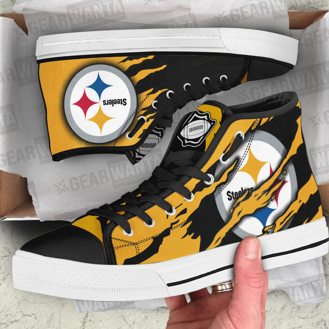 Pittsburgh Steelers Football Team Custom Name Air Jordan 13 Running Shoes  Style Gift For Men Women